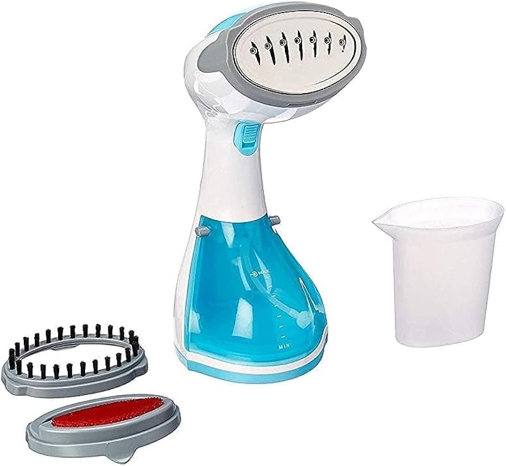 Black+Decker Handheld Garment Steamer in use