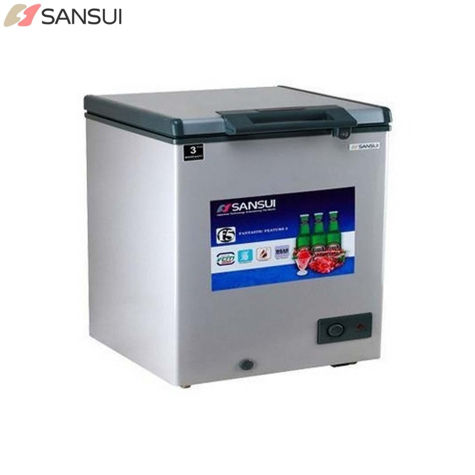 Front view of Sansui Curved Glass Deep Freeze