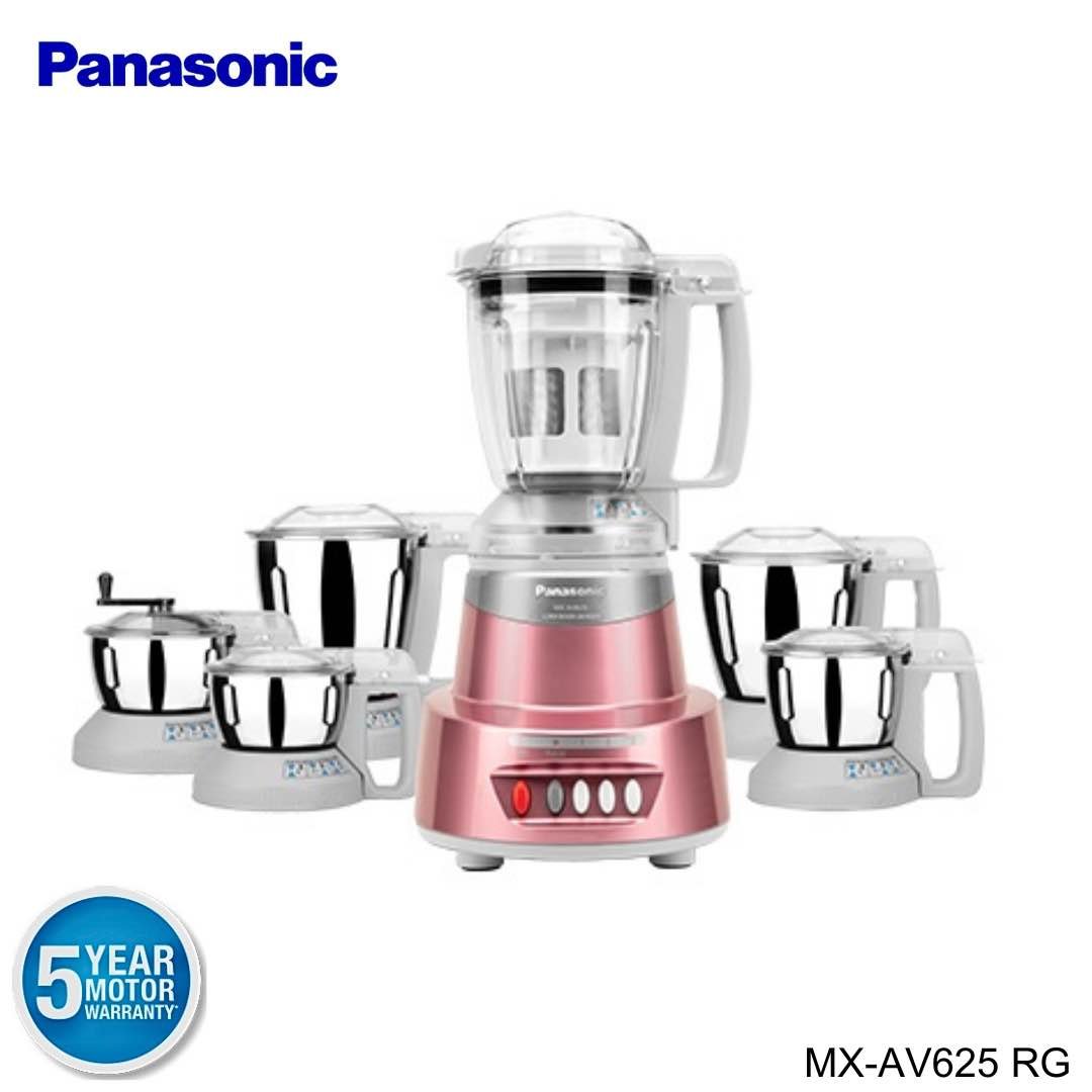 Panasonic MX-AV625RG 600 Watts Super Juicer Mixer Grinder With 6 Jars (Rose Gold)